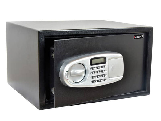 Cassaforte di sicurezza i.DEKT con chiusura elettronica + 2 chiavi d’emergenza nero mm. 430x365x250