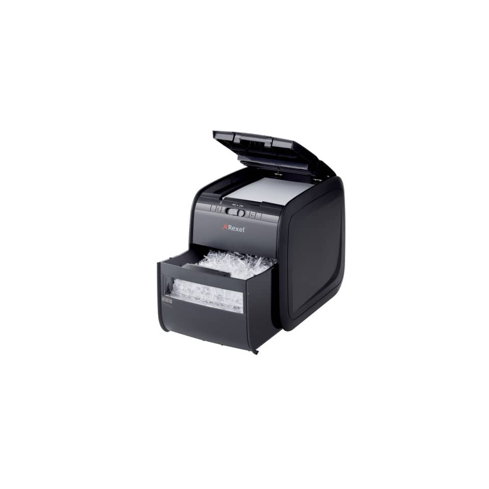 Distruggidocumenti ad alimentazione automatica Rexel Auto+90X P-3 20 L taglio a frammenti 4x45 mm 2103080EUA