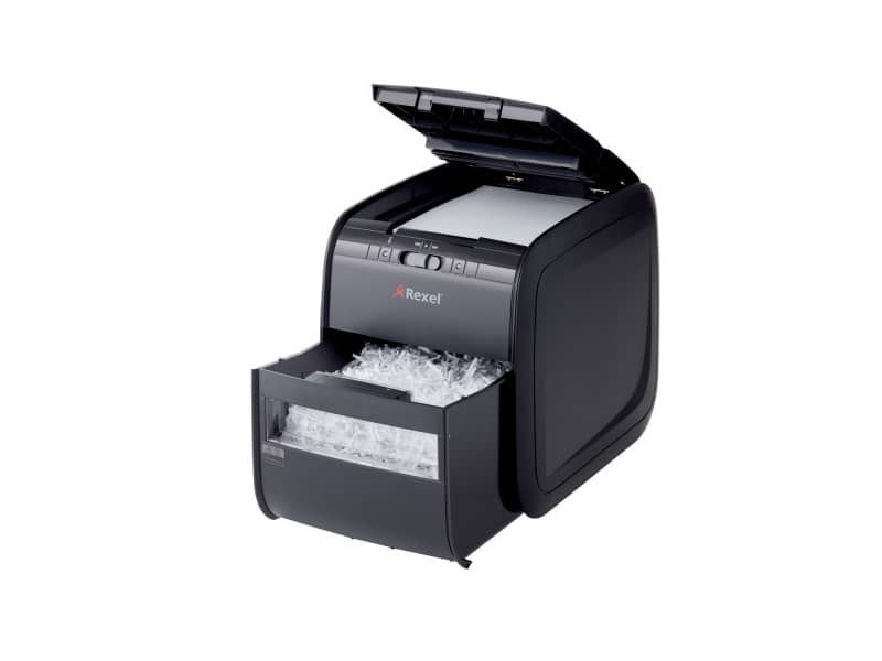 Distruggidocumenti ad alimentazione automatica Rexel Auto+90X P-3 20 L taglio a frammenti 4x45 mm 2103080EUA