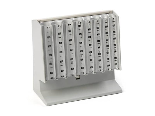 Distributore di monete EUROCOIN grigio mm. 250x104x170h 3430