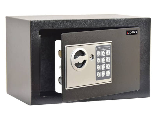 Cassaforte di sicurezza i.DEKT con chiusura elettronica + 2 chiavi d’emergenza nero mm. 310x200x200