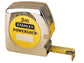 Flessometro STANLEY Powerlock 3 m x 12,7 mm - nastro in acciaio rivestito in Mylar - gancio per cintura - M33218