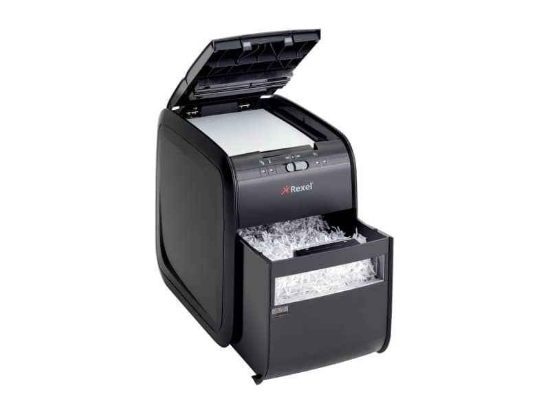 Distruggidocumenti ad alimentazione automatica Rexel Auto+90X P-3 20 L taglio a frammenti 4x45 mm 2103080EUA
