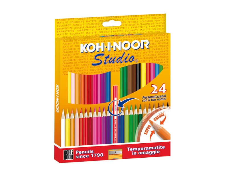 Astuccio matite colorate KOH-I-NOOR Legno 24pz - DH3325