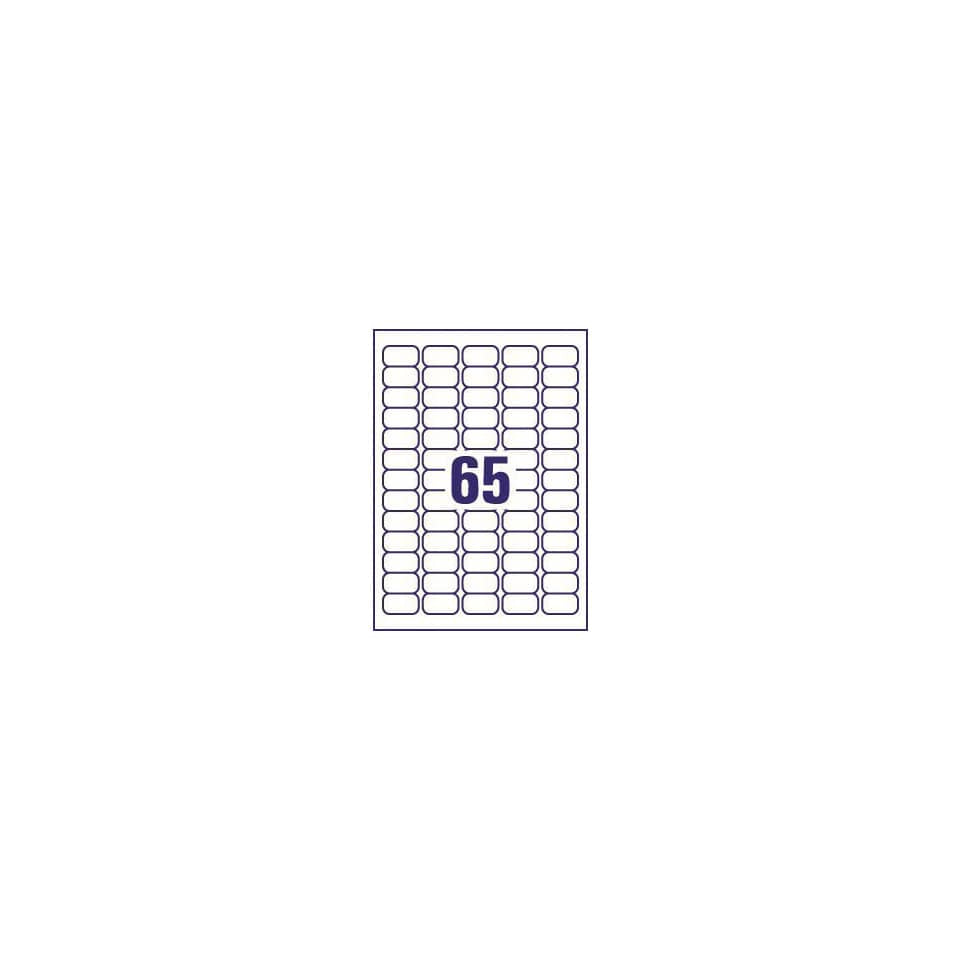 Etichette bianche per buste AVERY QuickDRY™ 38,1x21,2 mm - 65 et/foglio - stampanti inkjet - cf. 25 fogli J8651-25