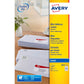 Etichette bianche per buste AVERY QuickDRY™ 38,1x21,2 mm - 65 et/foglio - stampanti inkjet - cf. 25 fogli J8651-25