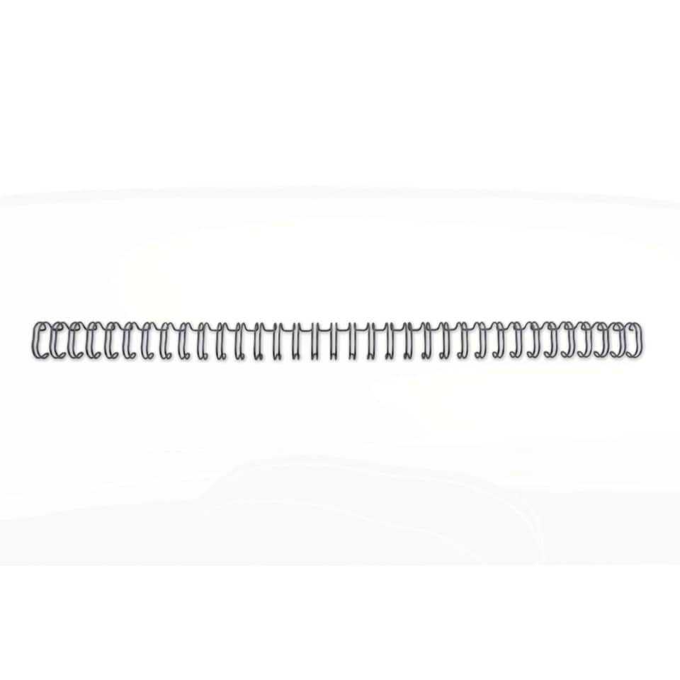 Spirali metalliche a 34 anelli GBC WireBind 14 mm a4 nero conf da 100 spirali - RG810910