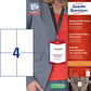 Kit portababdge Avery A6 completo di inserti e laccetti con gancio Conf. 10 pezzi - 4834