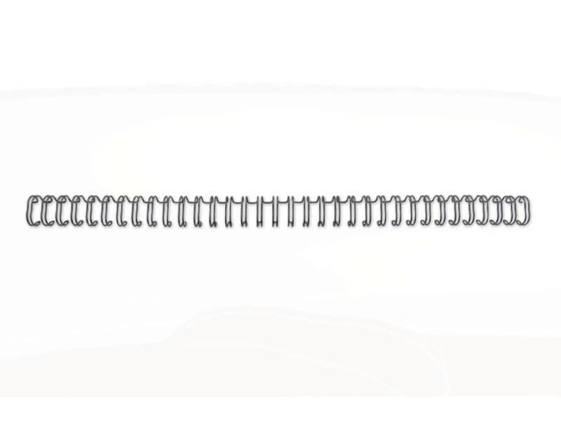 Spirali metalliche a 34 anelli GBC Wirebind 8 mm a4 nero conf da 100 spirali - RG810510