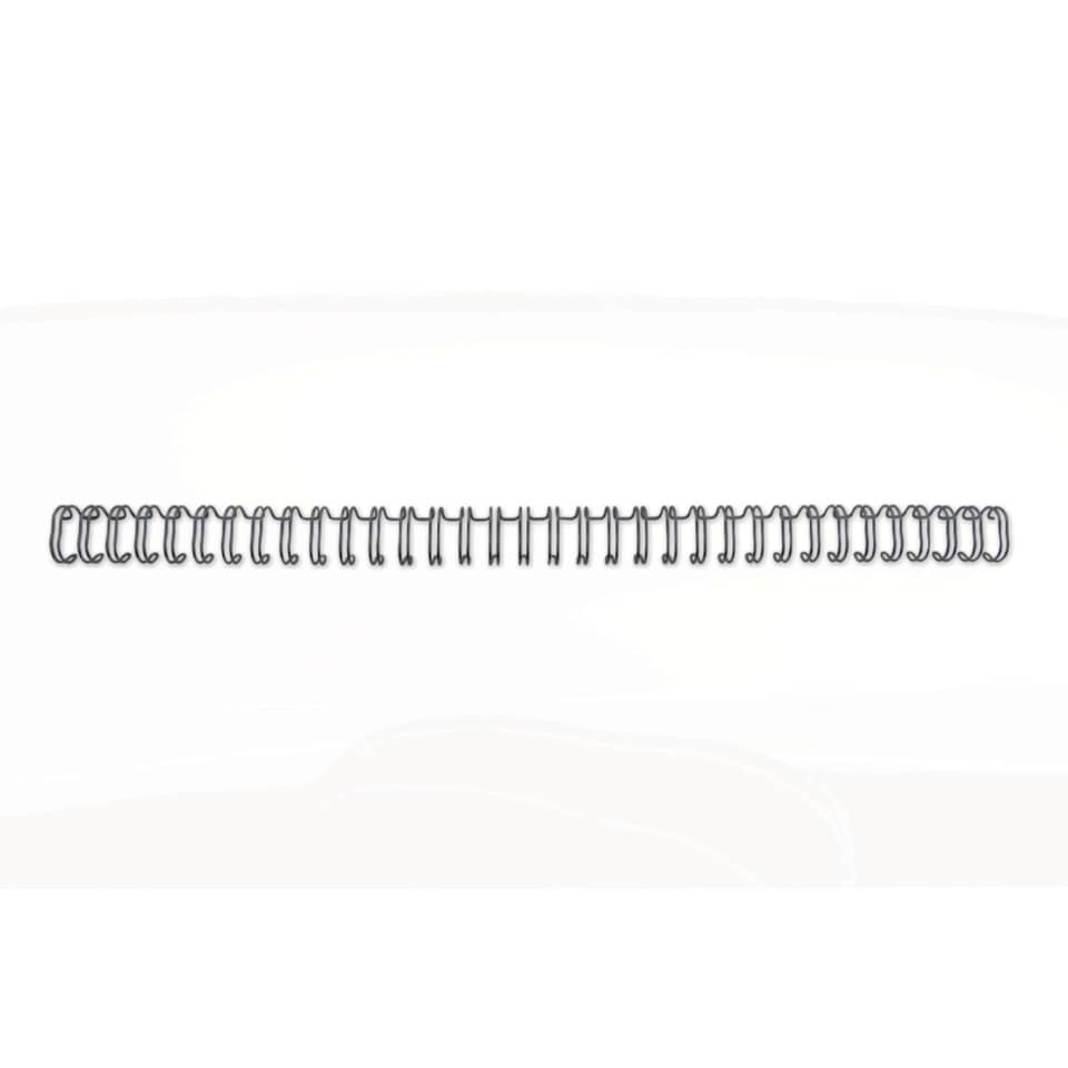 Spirali metalliche a 34 anelli GBC Wirebind 8 mm a4 nero conf da 100 spirali - RG810510