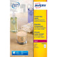 Etichette poliestere trasparenti lucide AVERY QuickPEEL™ 96x50,8 mm - 10 et/foglio - laser conf. 25 ff L7783-25