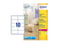 Etichette poliestere trasparenti lucide AVERY QuickPEEL™ 96x50,8 mm - 10 et/foglio - laser conf. 25 ff L7783-25