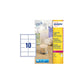 Etichette poliestere trasparenti lucide AVERY QuickPEEL™ 96x50,8 mm - 10 et/foglio - laser conf. 25 ff L7783-25