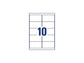 Etichette poliestere trasparenti lucide AVERY QuickPEEL™ 96x50,8 mm - 10 et/foglio - laser conf. 25 ff L7783-25