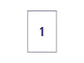 Etichette bianche lucide Avery 210x297 mm 1 et./foglio - per stampanti laser - conf. 40 fogli - L7767-40