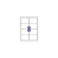 Etichette bianche lucide Avery 99,1x67,7 mm 8 et./foglio - per stampanti laser - conf. 40 fogli - L7765-40