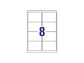Etichette bianche lucide Avery 99,1x67,7 mm 8 et./foglio - per stampanti laser - conf. 40 fogli - L7765-40