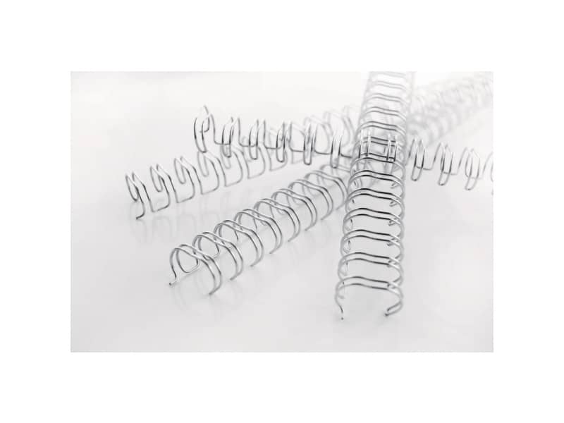 Spirali metalliche a 34 anelli GBC Wirebind 8 mm a4 nero conf da 100 spirali - RG810510