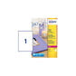 Etichette bianche lucide Avery 210x297 mm 1 et./foglio - per stampanti laser - conf. 40 fogli - L7767-40