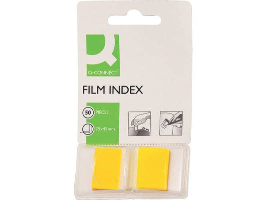 Segnapagina Q-Connect 25x43 mm giallo blocchetto da 50 - KF03634