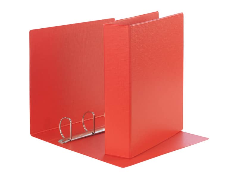 Raccoglitore Esselte DAILY a 4 anelli a D 50mm robusto cartone rivestito in PP rosso 22x30 cm dorso 7 cm - 395698300
