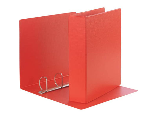 Raccoglitore Esselte DAILY a 4 anelli a D 50mm robusto cartone rivestito in PP rosso 22x30 cm dorso 7 cm - 395698300