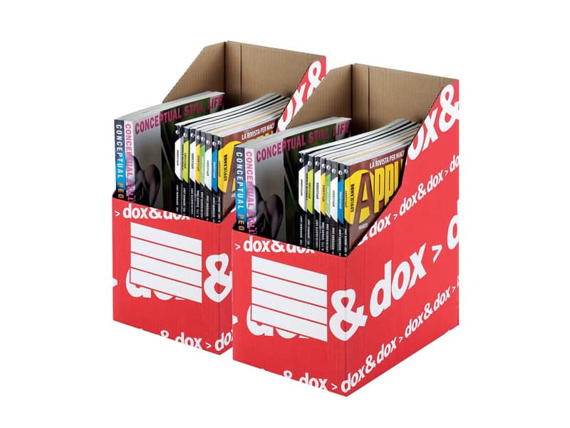 Portariviste Dox & Dox dorso 35 cm bianco/rosso - 17,5x26 cm 1600176