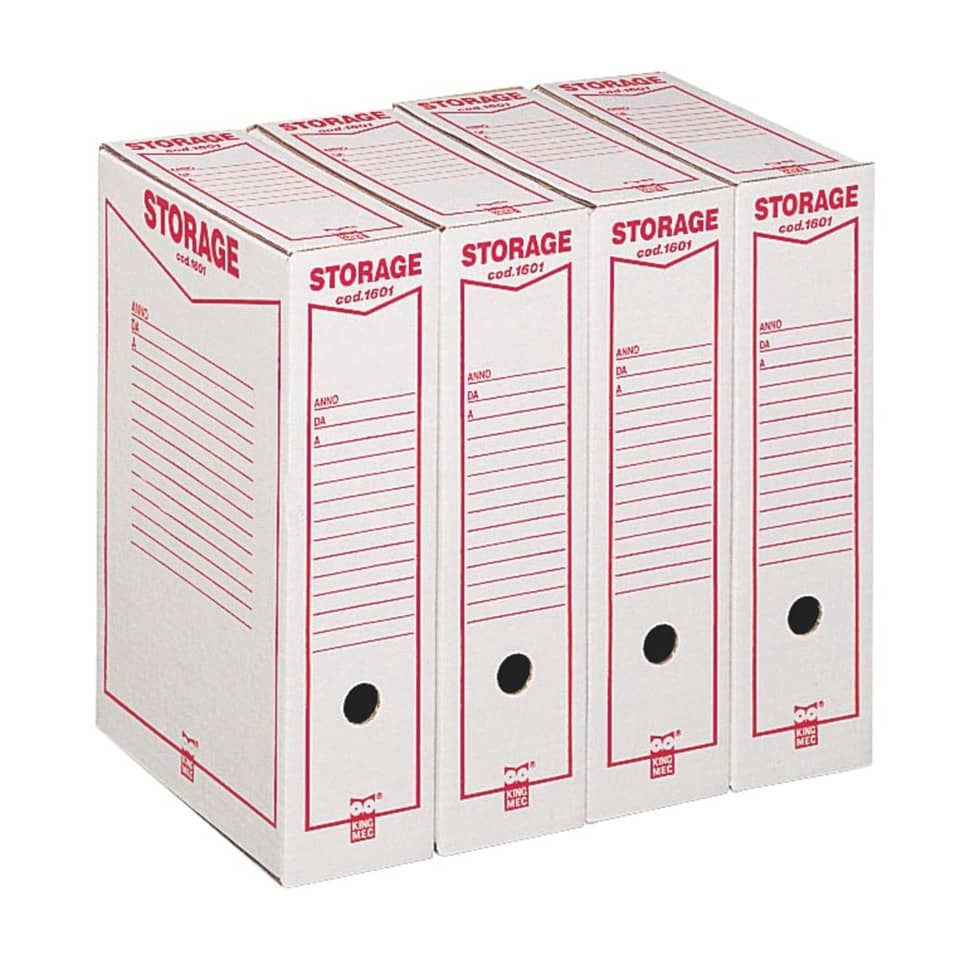 Scatola archivio King Mec Storage A4 9x33x23 cm bianco 160100