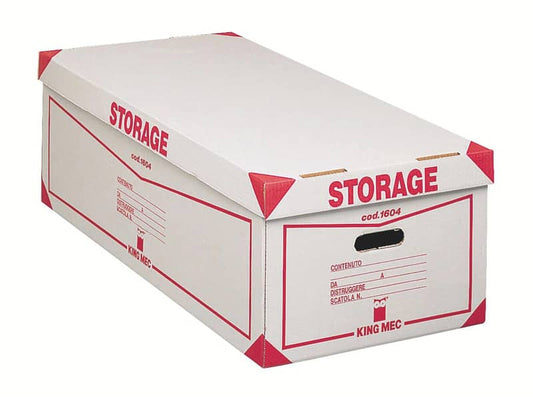 Contenitore 8 scatole archivio King Mec Storage 41x27x78 cm bianco 160400