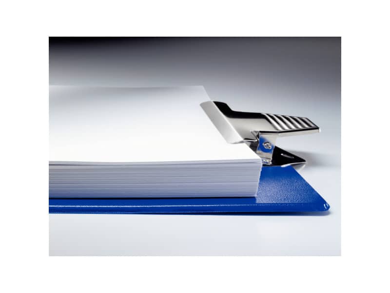 Portablocco con clip Esselte Grande Capacità cartoncino/polipropilene 22x36 cm blu - 27355