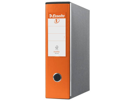Registratori con custodia Esselte G53 Eurofile commerciale Dorso 8 cm cartone rivestito in PP arancione - 390753200