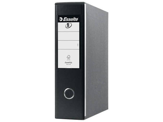 Registratore con custodia Esselte G53 Eurofile commerciale Dorso 8 cm cartone rivestito in PP nero vivida - 390753130
