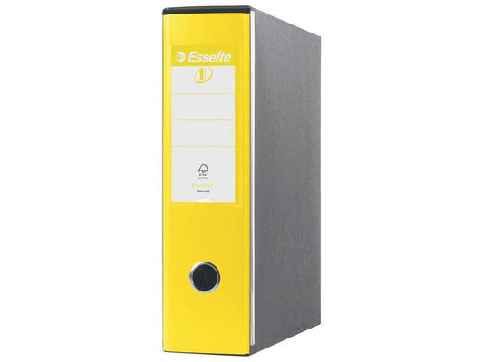 Registratore con custodia Esselte G53 Eurofile commerciale Dorso 8 cm cartone rivestito in PP giallo vivida 390753930