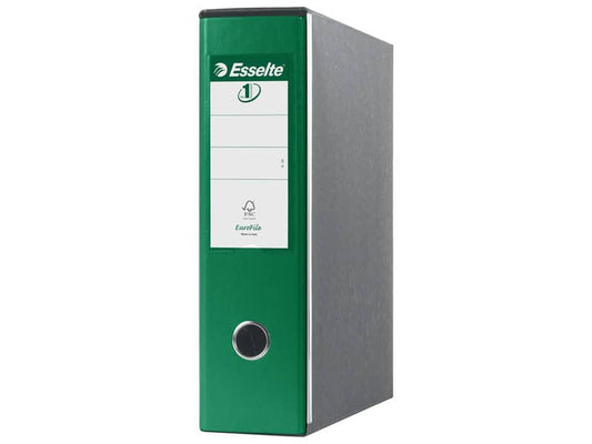 Registratori con custodia Esselte G53 Eurofile commerciale Dorso 8 cm cartone rivestito in PP verde - 390753180