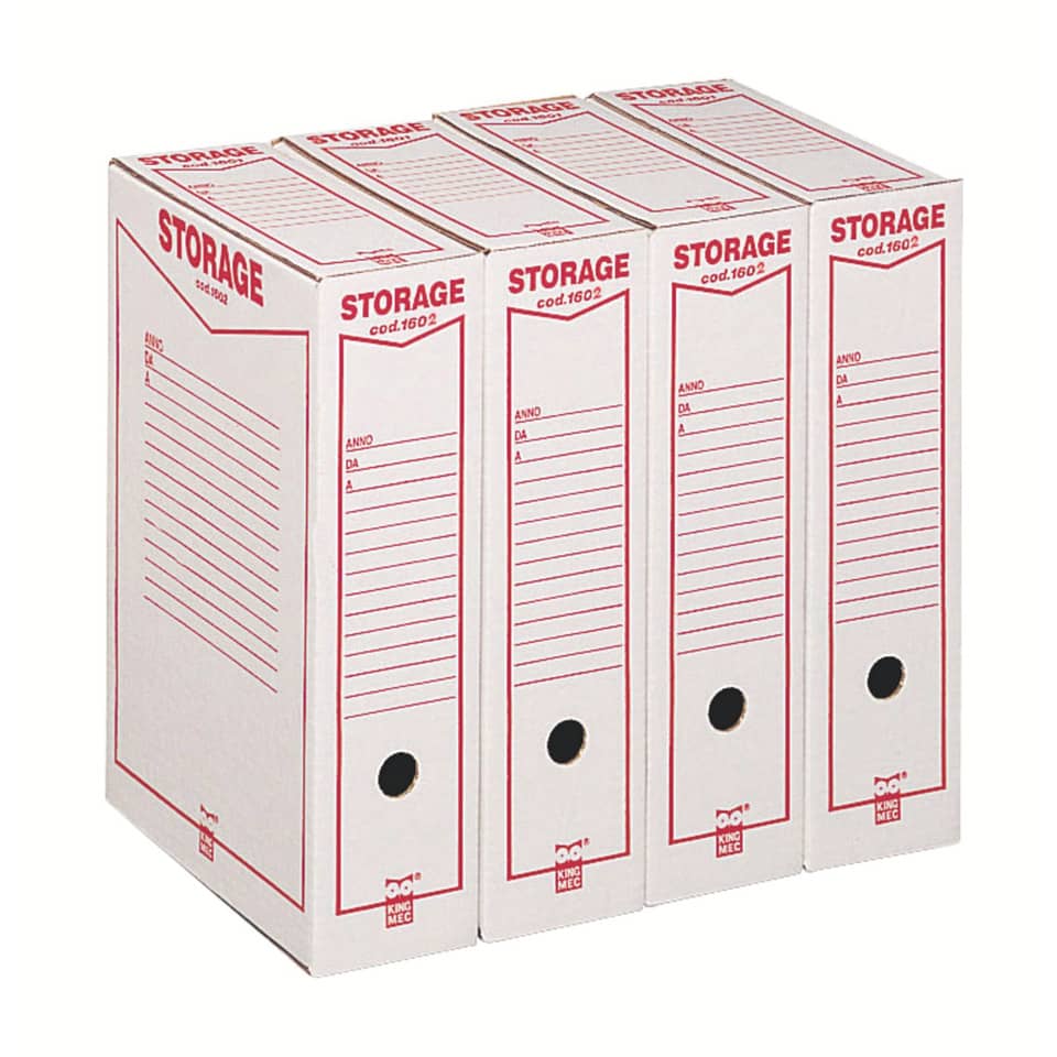 Scatola archivio King Mec Storage Legale 9x37x26 cm bianco 160200