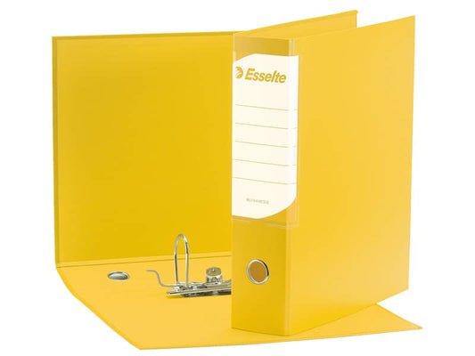 Registratore con custodia Esselte G95 BUSINESS protocollo Dorso 8 cm cartone plastificato giallo - 390795090