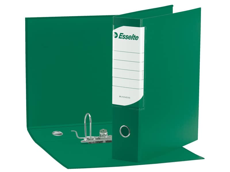 Registratore con custodia Esselte G95 BUSINESS protocollo Dorso 8 cm cartone plastificato verde - 390795180