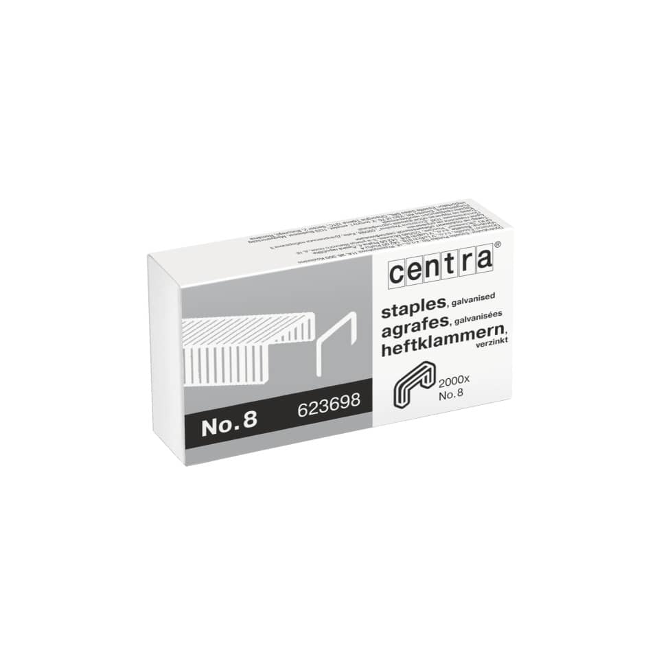 Punti per cucitrici CENTRA 21/4 mm passo 6 conf. da 2000 - 623698