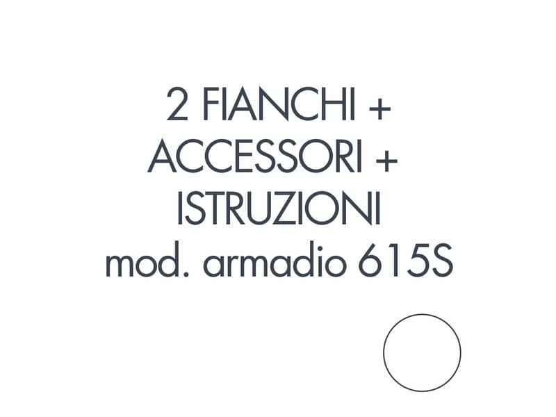 Set 2 fianchi + accessori + istruzioni per l'uso per armadio tecnical 2 615S bianco  - 805141163021