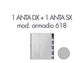 Set 1 porta dx + 1 porta sx per armadio Tecnical 2 618 grigio 805141163056