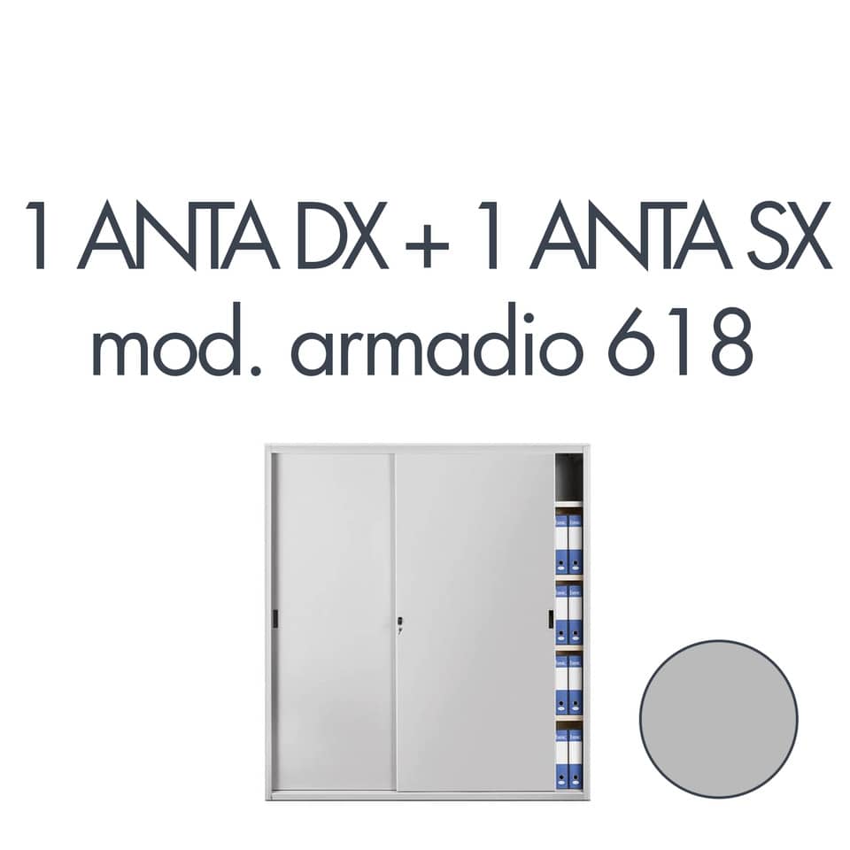 Set 1 porta dx + 1 porta sx per armadio Tecnical 2 618 grigio 805141163056