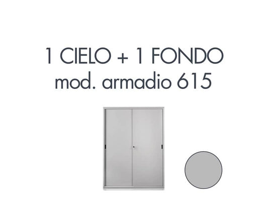 Set 1 cielo + 1 fondo per armadio Tecnical 2 615 grigio 805141163044