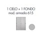 Set 1 cielo + 1 fondo per armadio Tecnical 2 615 grigio 805141163044