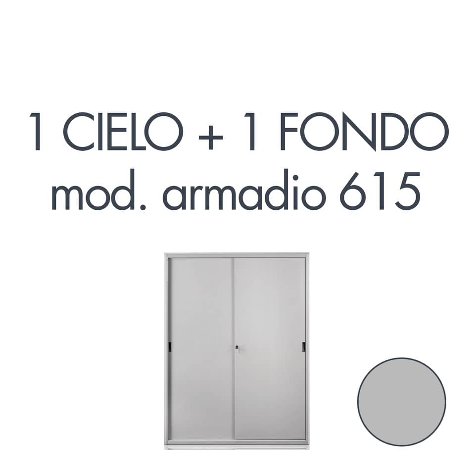 Set 1 cielo + 1 fondo per armadio Tecnical 2 615 grigio 805141163044