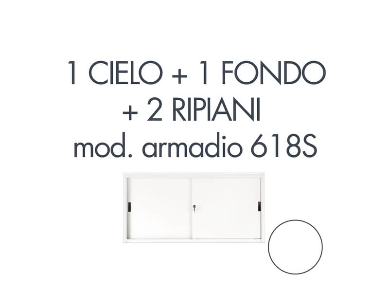 Set 1 cielo + 1 fondo + 2 piani per armadio Tecnical 2 618S bianco 805141163031