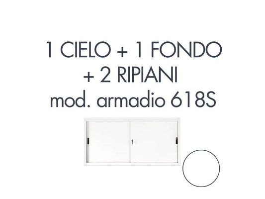 Set 1 cielo + 1 fondo + 2 piani per armadio Tecnical 2 618S bianco 805141163031