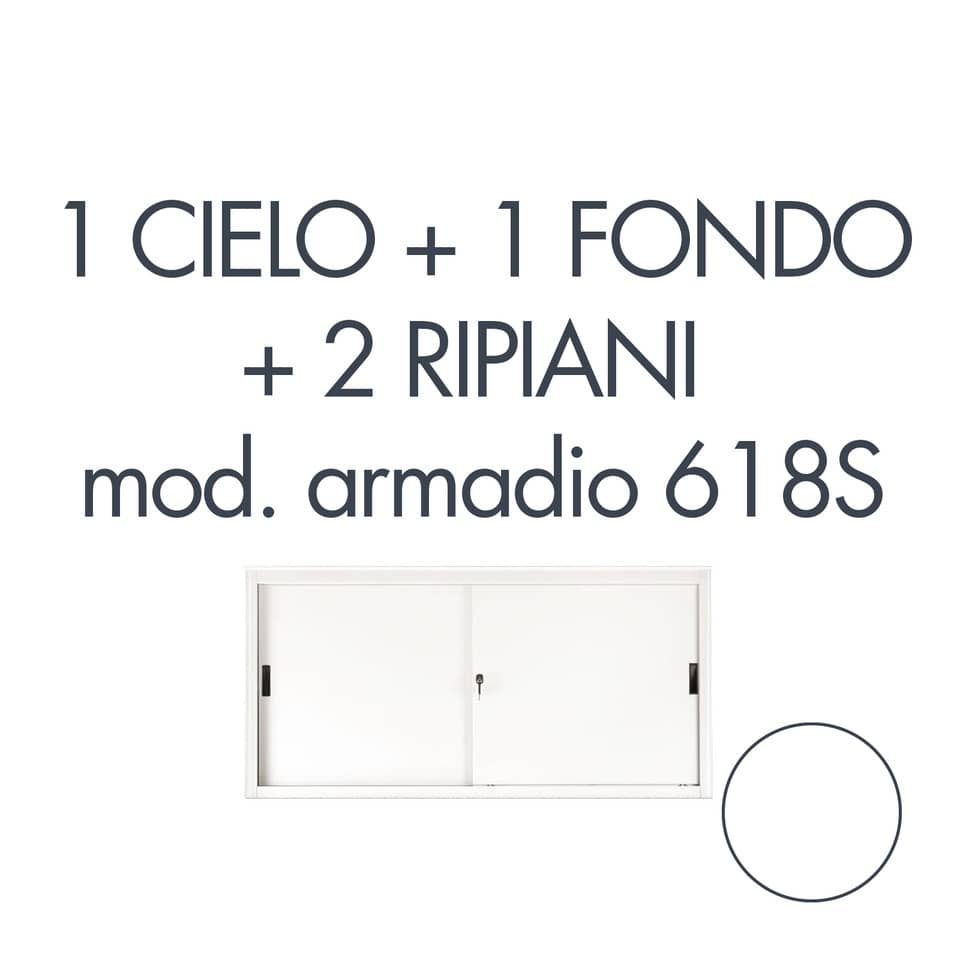 Set 1 cielo + 1 fondo + 2 piani per armadio Tecnical 2 618S bianco 805141163031