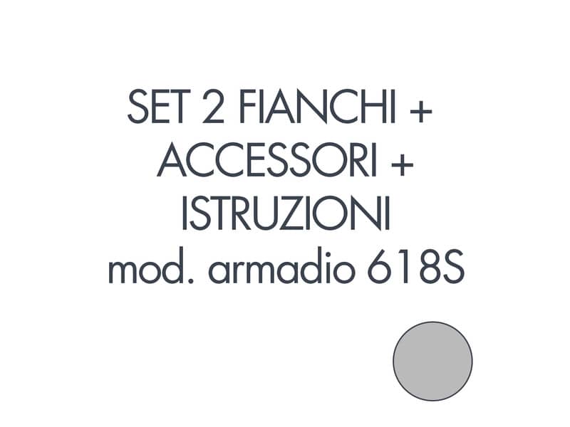 Set 2 fianchi + accessori + istruzioni per l'uso per armadio tecnical 2 618S grigio -  805141163028