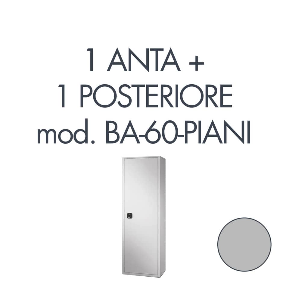 Set 1 porta + 1 posteriore per armadio Tecnical 2 BA-60-PIANI grigio - 805141163074