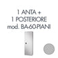 Set 1 porta + 1 posteriore per armadio Tecnical 2 BA-60-PIANI grigio - 805141163074